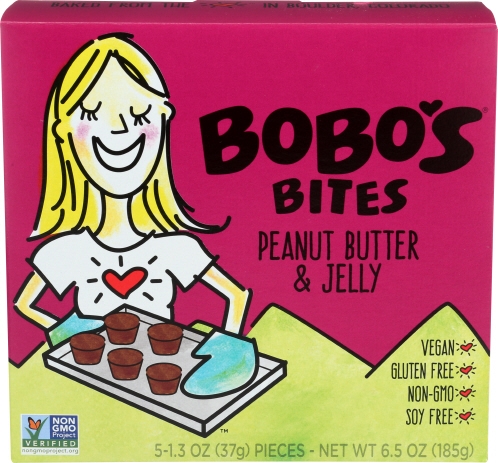 BoBos Oat Bar Peanut Butter and Jelly Bites, 6.5 Ounce -- 6 per case
