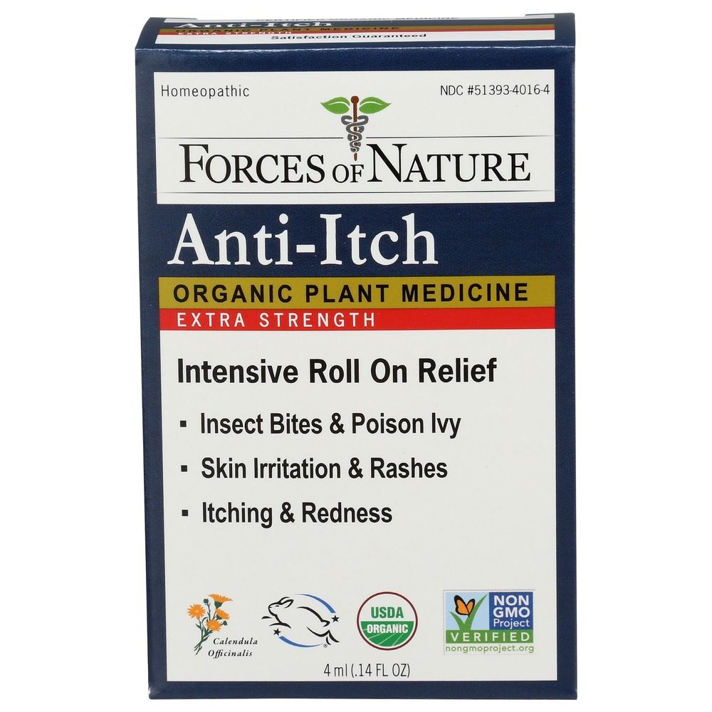 Forces of Nature Organic Anti-Itch Extra Strength Roll On, 4 Milliliter
