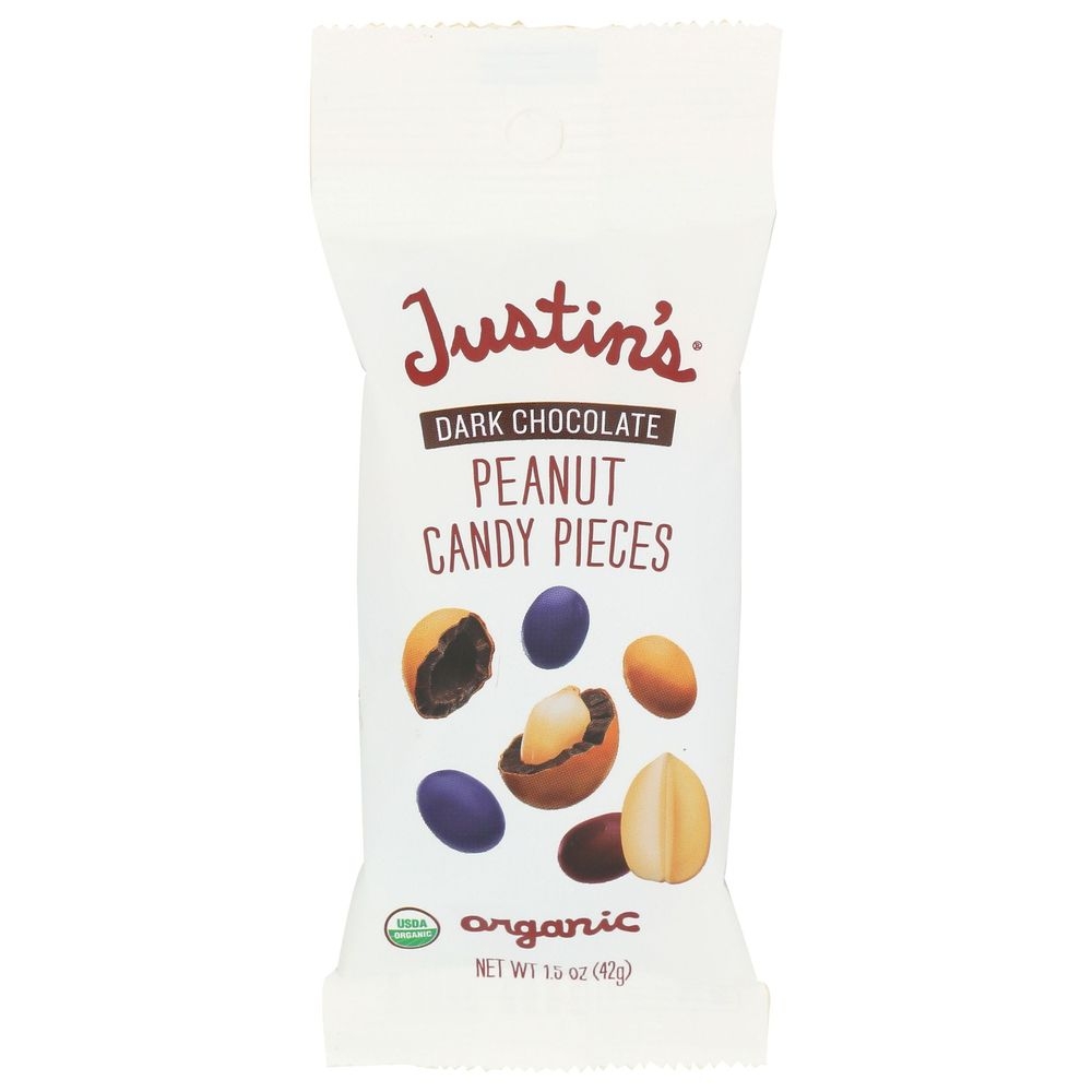 Justin's Dark Chocolate Peanut Candy Pieces, 1.5 Ounce -- 12 per case