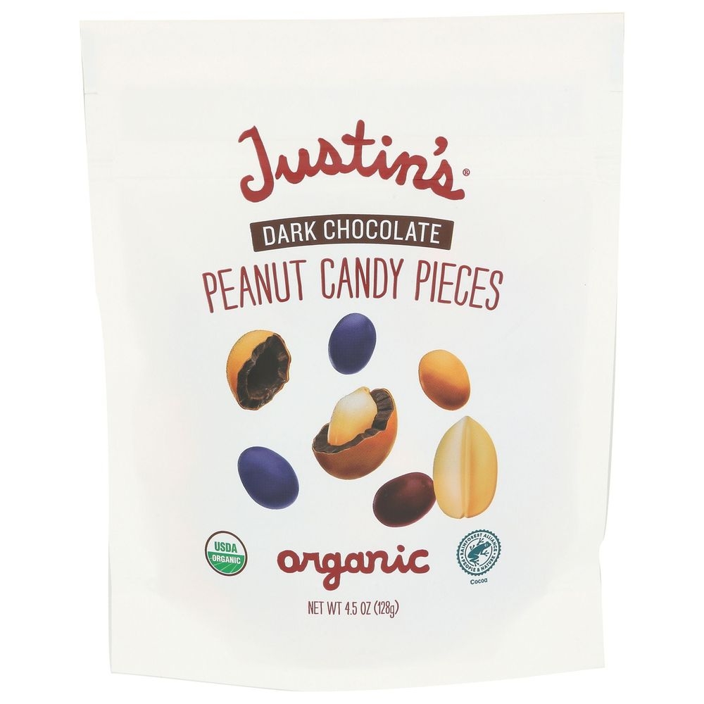 Justin's Dark Chocolate Peanut Candy Pieces, 4.5 Ounce -- 6 per case