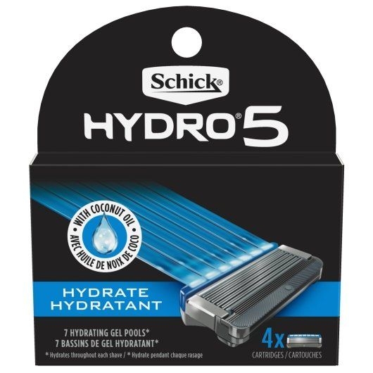 Schick Hydro Five Base Razors Refill, 4 count per pack -- 72 per case.