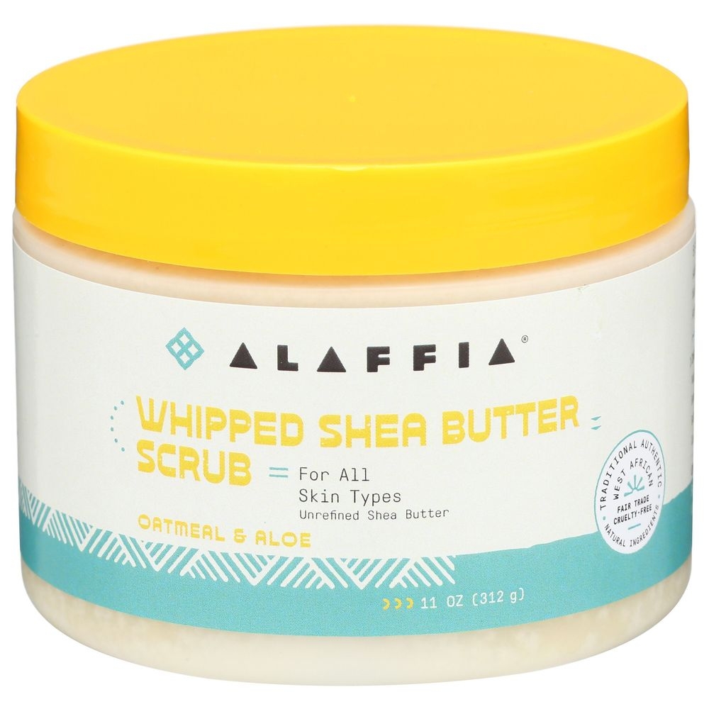 Alaffia Oatmeal Aloe Whipped Shea Butter Scrub, 11 Fluid Ounce