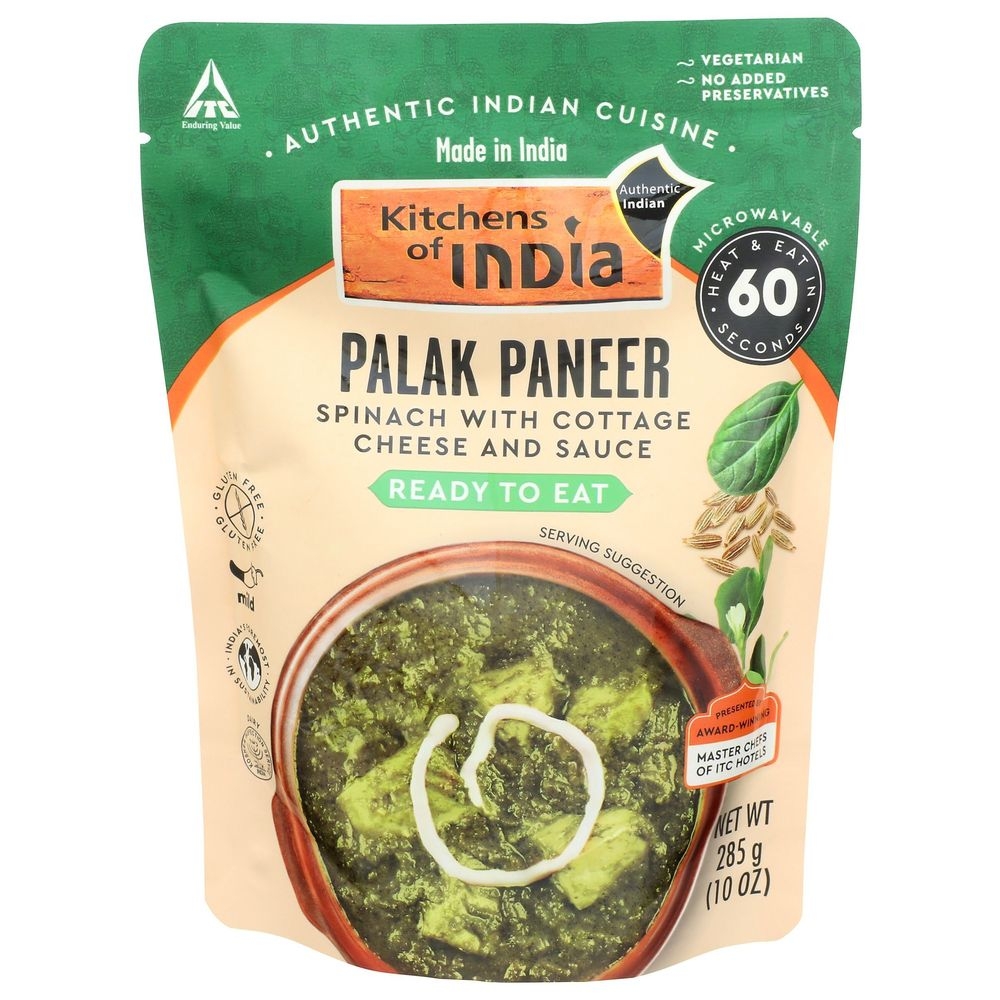 Kitchens of India Ready To Eat Palak Paneer, 10 Ounce -- 6 per case