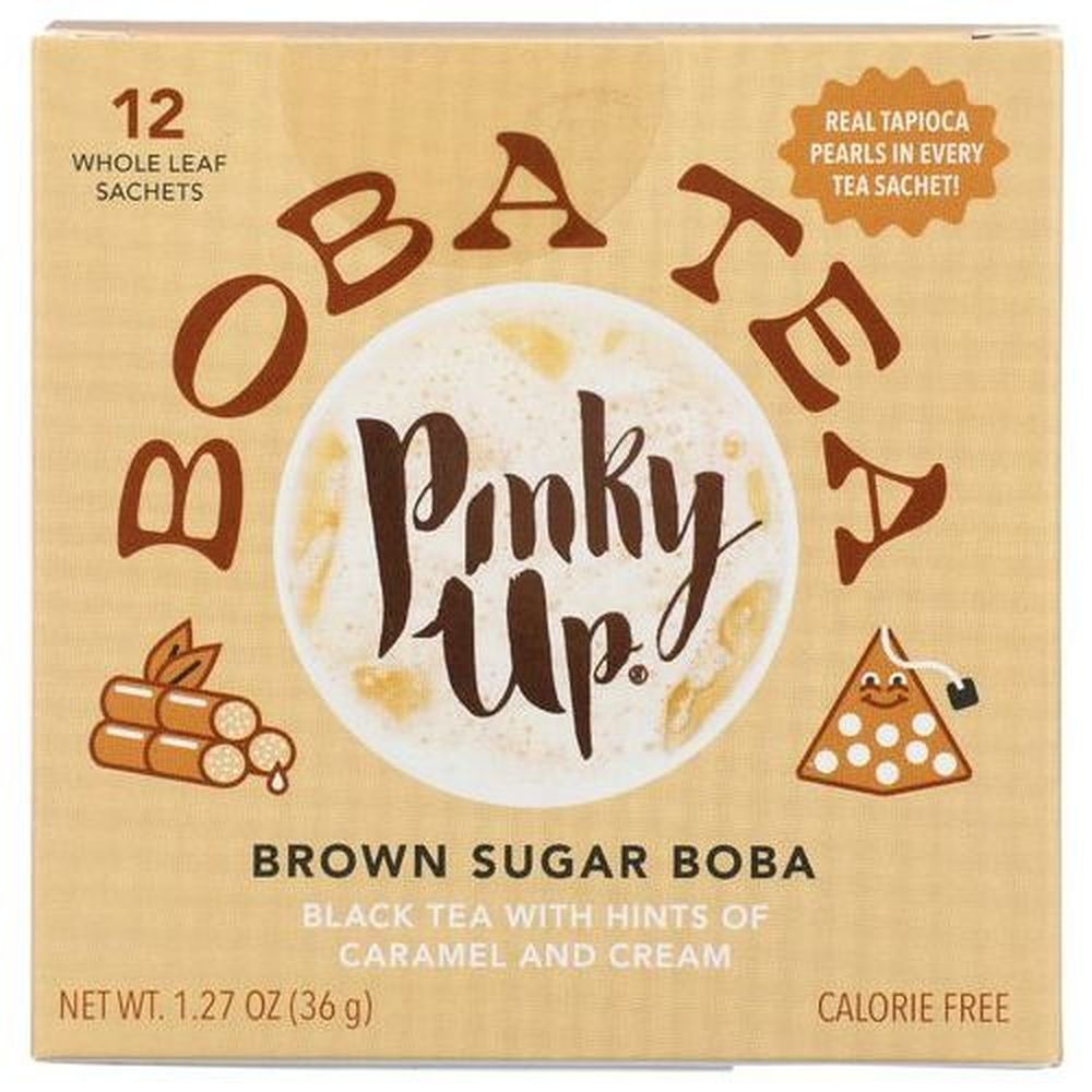Pinky Up Brown Sugar Boba Black Tea, 12 count -- 6 per case