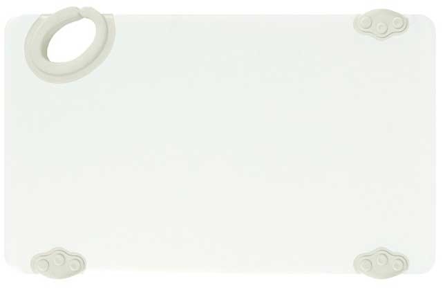 Winco Statik Board White Garnish Cutting Board with Hook, 6 x 10 x 1/2 inch -- 20 per case