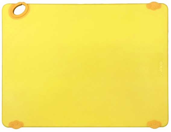 Winco Statik Board Yellow Cutting Board with Hook, 15 x 20 x 1/2 inch -- 6 per case