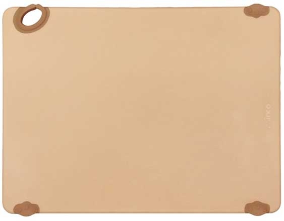 Winco Statik Board Brown Cutting Board with Hook, 18 x 24 x 1/2 inch -- 6 per case
