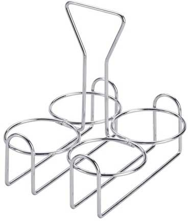 Winco Chrome Plated 4 Ring Condiment Jar Rack -- 48 per case