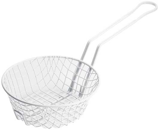 Winco White Plastic Non Stick Coating Coarse Mesh Breading Basket, 8 inch -- 36 per case