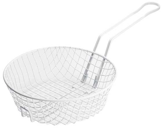 Winco White Plastic Non Stick Coating Coarse Mesh Breading Basket, 10 inch -- 36 per case