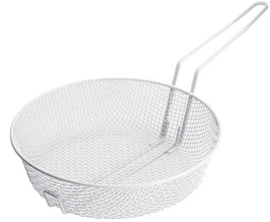 Winco White Plastic Non Stick Coating Medium Mesh Breading Basket, 12 inch -- 36 per case