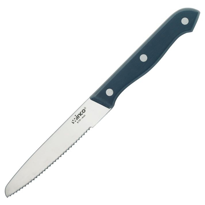 Winco Round Tip Steak Knife with Solid POM handle, 4 1/2 inch Blade -- 288 per case