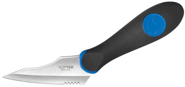 Winco SofTek All Purpose Utility Knife with Soft Grip Handle, 3 1/2 inch Blade -- 48 per case