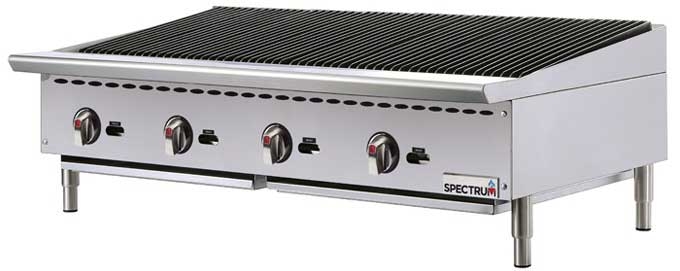 Winco Spectrum 4 Burner Natural Gas Charbroiler, 48 x 34 7/16 x 15 1/2 inch -- 1 set