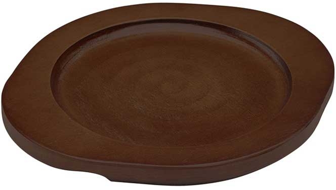 Winco FireIron Round Wood Underliner for CAST-6 Cast Iron Skillet -- 48 per case