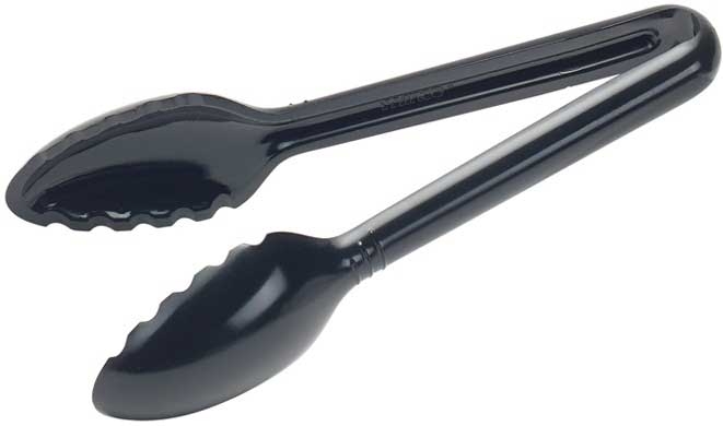 Winco Curv Black Polycarbonate Serving Tong, 6 inch -- 144 per case