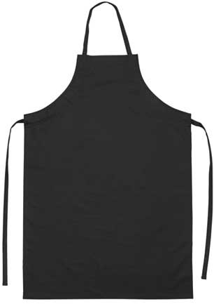 Winco Black Lightweight Dishwashing Apron, 25.5 x 40 inch -- 60 per case