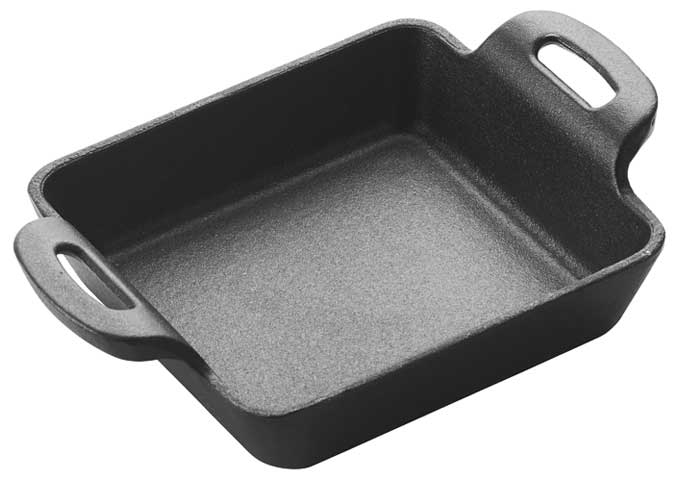 Winco FireIron Square Enamel Finish Mini Cast Iron Server, 10 Ounce -- 6 per case