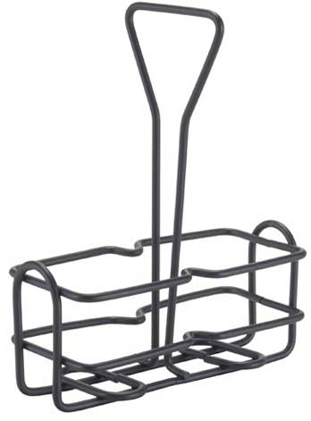 Winco Black Rectangle Cruet Rack for 6 Ounce Oil/Vinegar Bottles -- 48 per case