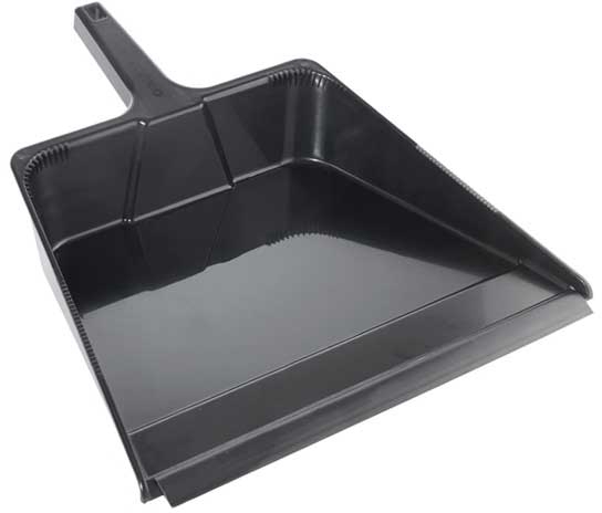 Winco Plastic Black Large Dust Pan, 16 x 18 x 5 1/4 inch -- 12 per case