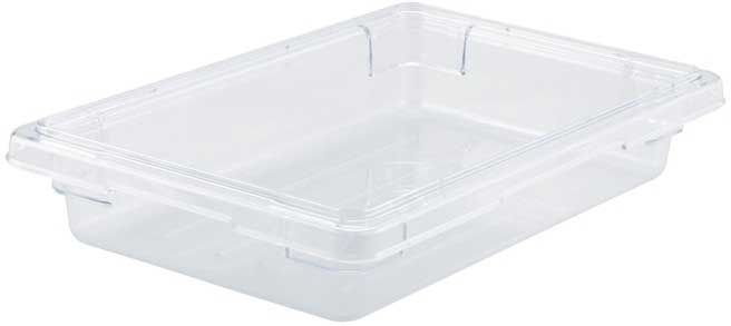 Winco Clear Polycarbonate Food Storage Box, 18 x 26 x 3.5 inch -- 8 per case