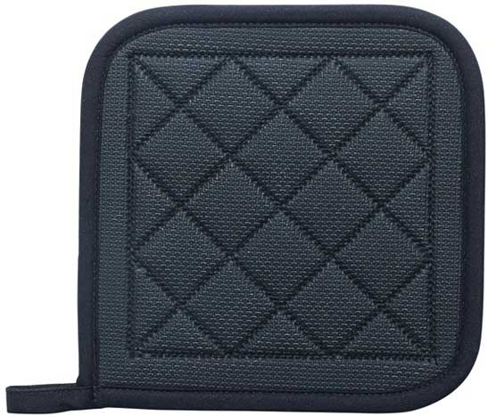 Winco Black Neoprene Stain and Water Resistant Pot Holder, 8 x 8 inch -- 72 per case