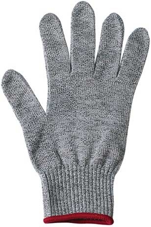 Winco Gray Small Antimicrobial Cut Resistant Gloves with Red Wristband -- 120 per case
