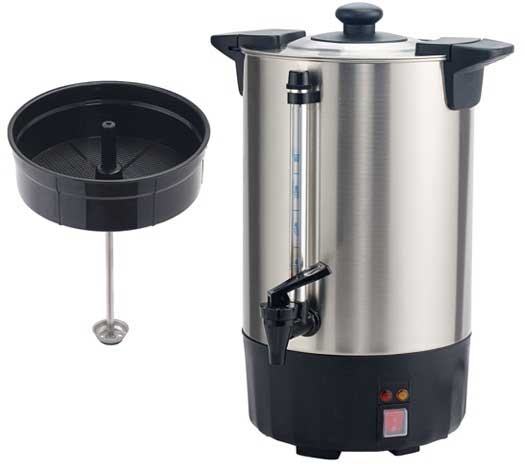 Winco Electric Stainless Steel 50 Cup Coffee Urn, 8 Liter -- 2 set per case