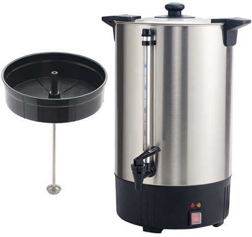 Winco Electric Stainless Steel 110-120 Volt 100 Cup Coffee Urn, 16 Liter -- 2 set per case