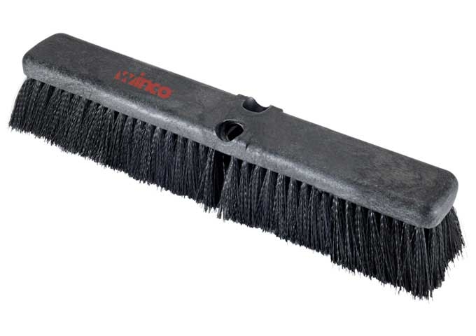 Winco Medium Duty Foam Block Push Broom Head with Fine Black Bristles, 18 inch Length -- 12 per case