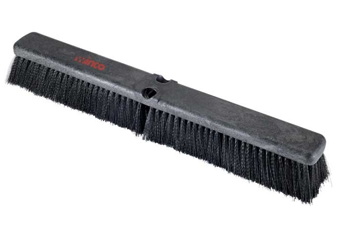 Winco Medium Duty Foam Block Push Broom Head with Fine Black Bristles, 24 inch Length -- 12 per case