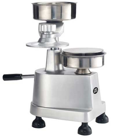 Winco Kattex Heavy Duty Burger Patty Press with Interchangeable Plates, 10 x 9 1/2 x 12 3/4 inch -- 1 set