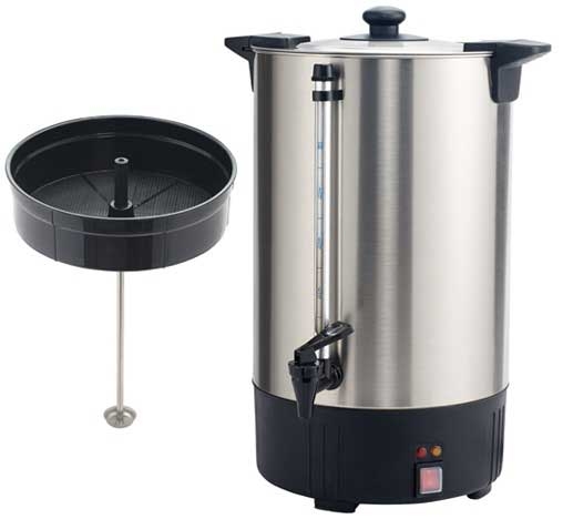 Winco International Electric Stainless Steel 220-240 Volt 100 Cup Coffee Urn, 16 Liter -- 2 set per case