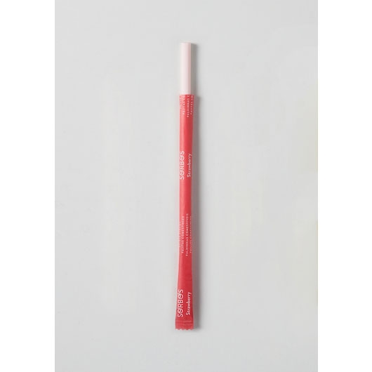 Sorbos Strawberry Straw, 24 Centimeter -- 200 per case