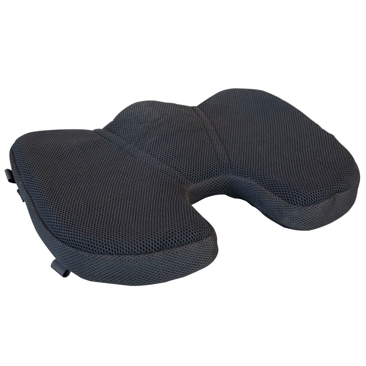 Luxor Black Ergonomic Gel Chair Cushion, 18.25 x 14.25 x 3 inch