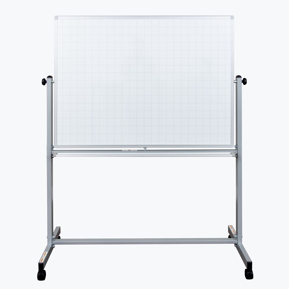 Luxor White Mobile Magnetic Combination Ghost Grid/Whiteboard, 51.5 x 20.5x 65.5 inch