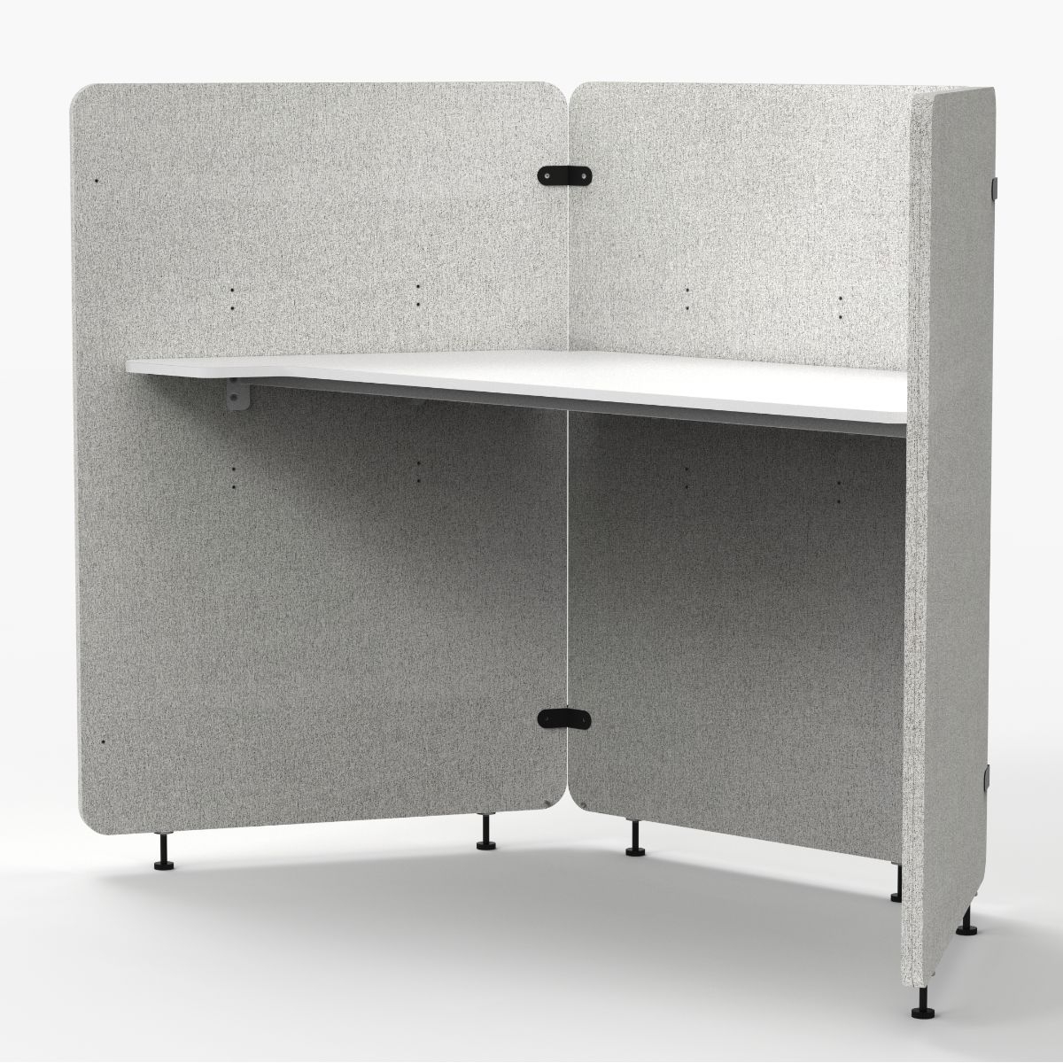 Luxor Reclaim 3-Panel Acoustic Work Pod, 73 x 32 x 54.5 inch