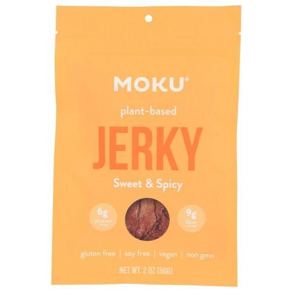 Moku Sweet and Spicy Plant Based Mushroom Jerky, 2 Ounce -- 8 per case