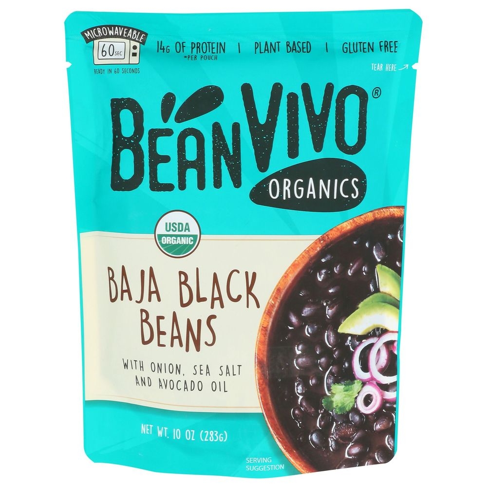 Beanvivo Organic Baja Black Beans, 10 Ounce -- 6 per case