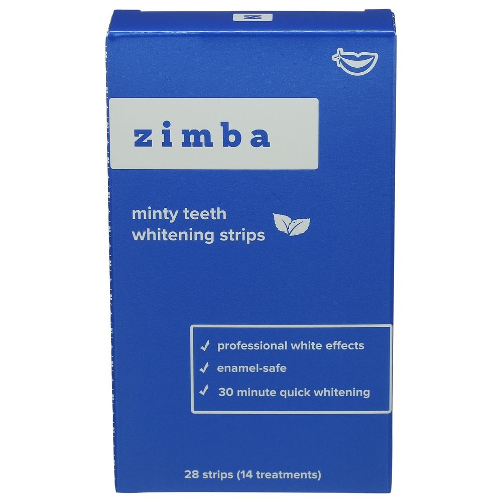 Zimba Minty Teeth Whitening Strips, 28 count -- 6 per case