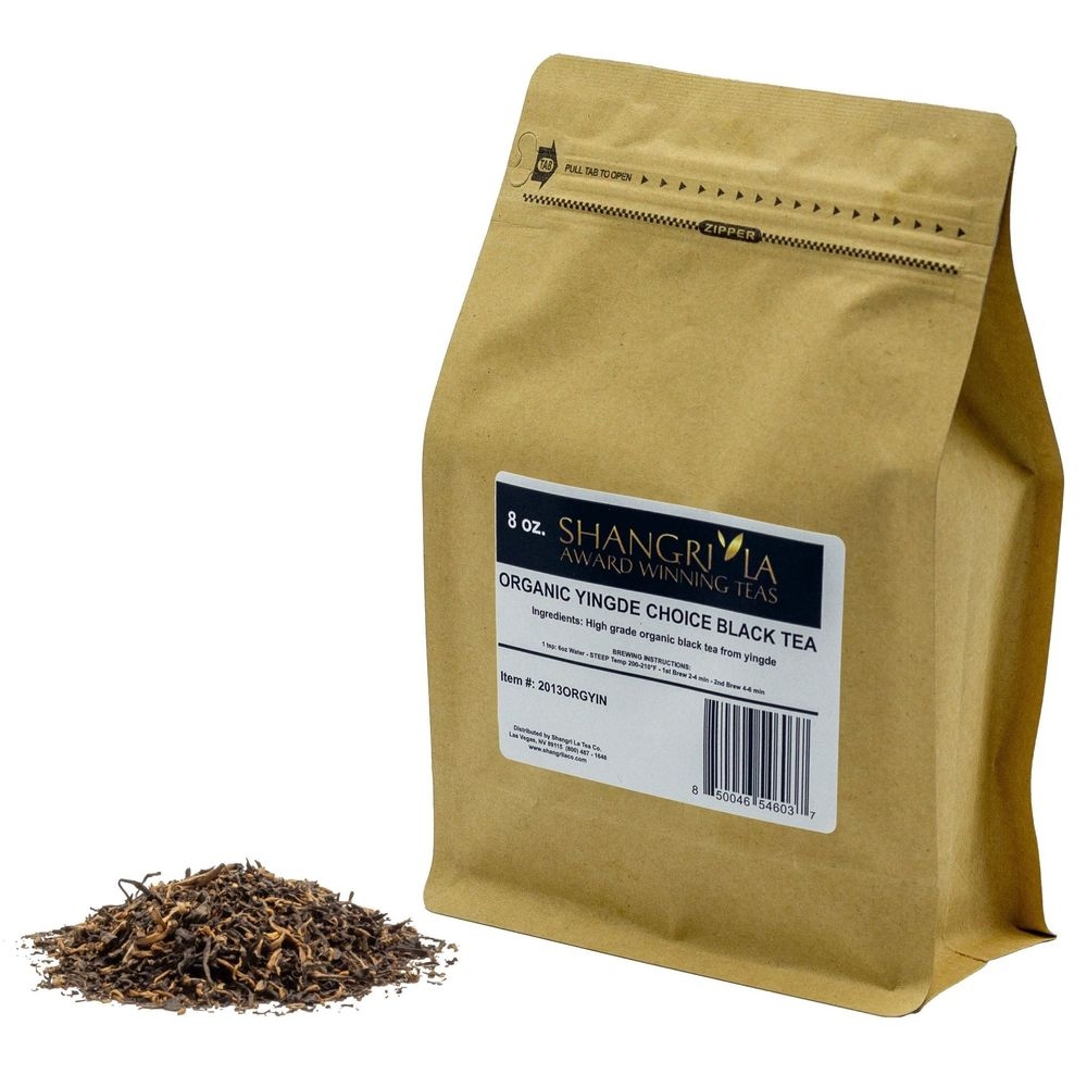 Shangri La Organic Loose Leaf Yingde Choice Black Tea, 8 Ounce