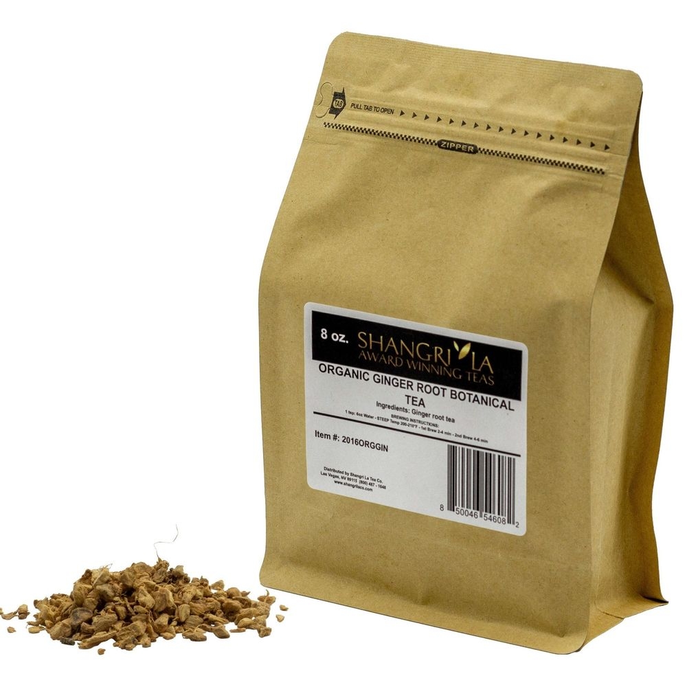 Shangri La Organic Loose Leaf Ginger Root Botanical Tea, 8 Ounce