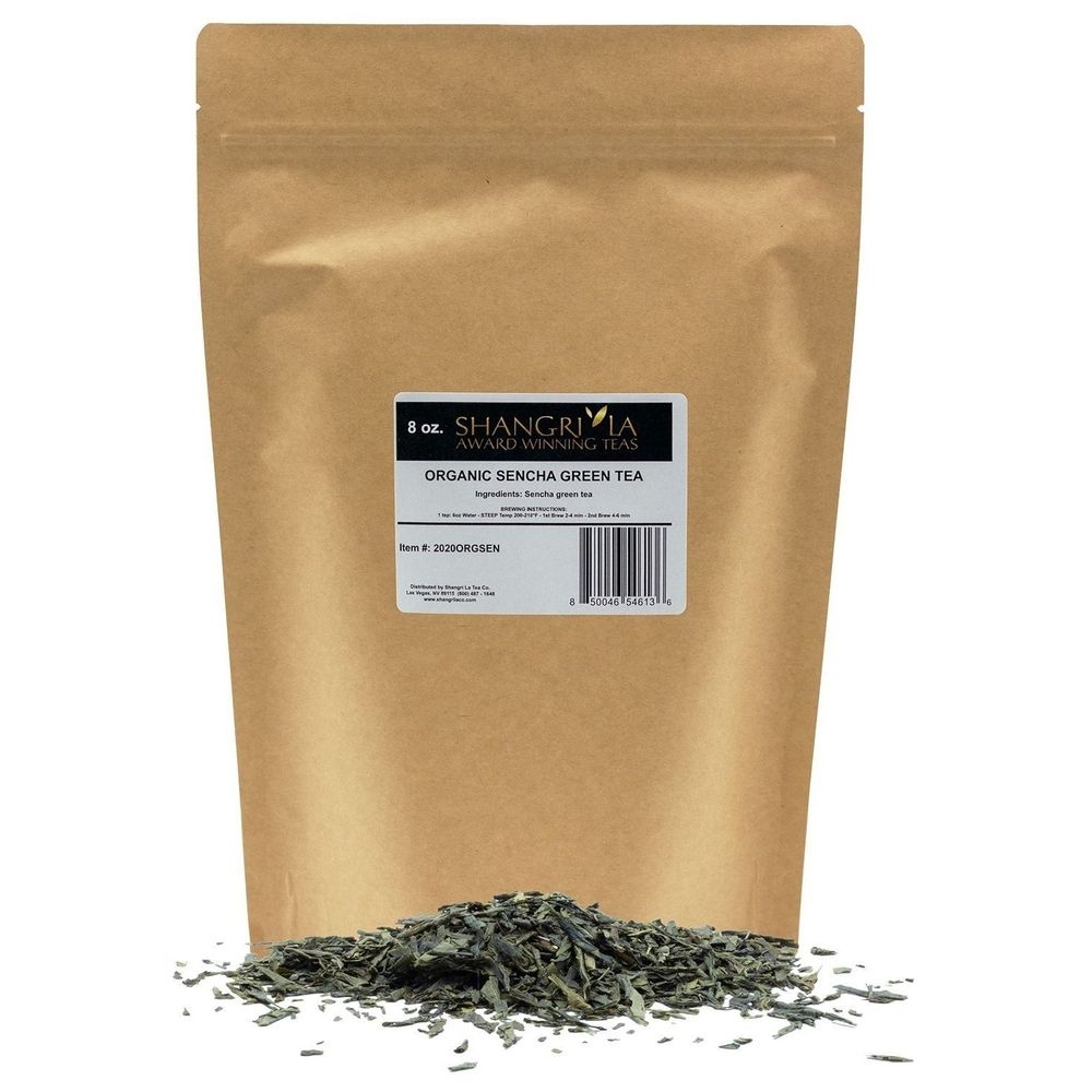 Shangri La Organic Loose Leaf Sencha Green Tea, 8 Ounce