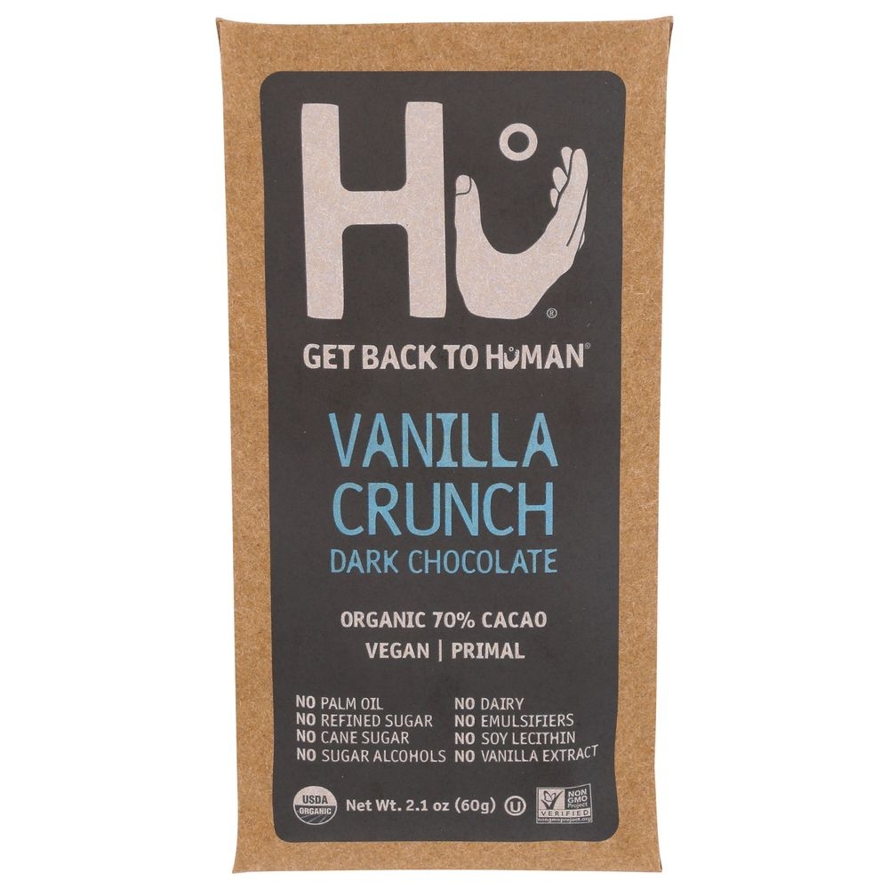 Hu Organic Vanilla Crunch Dar Chocolate Bar, 2.1 Ounce -- 12 per case