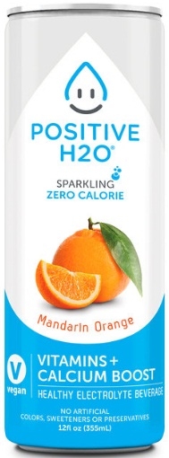 Positive H2O Mandarin Orange Electrolyte Sparkling Beverage, 12 Fluid Ounce -- 12 per case