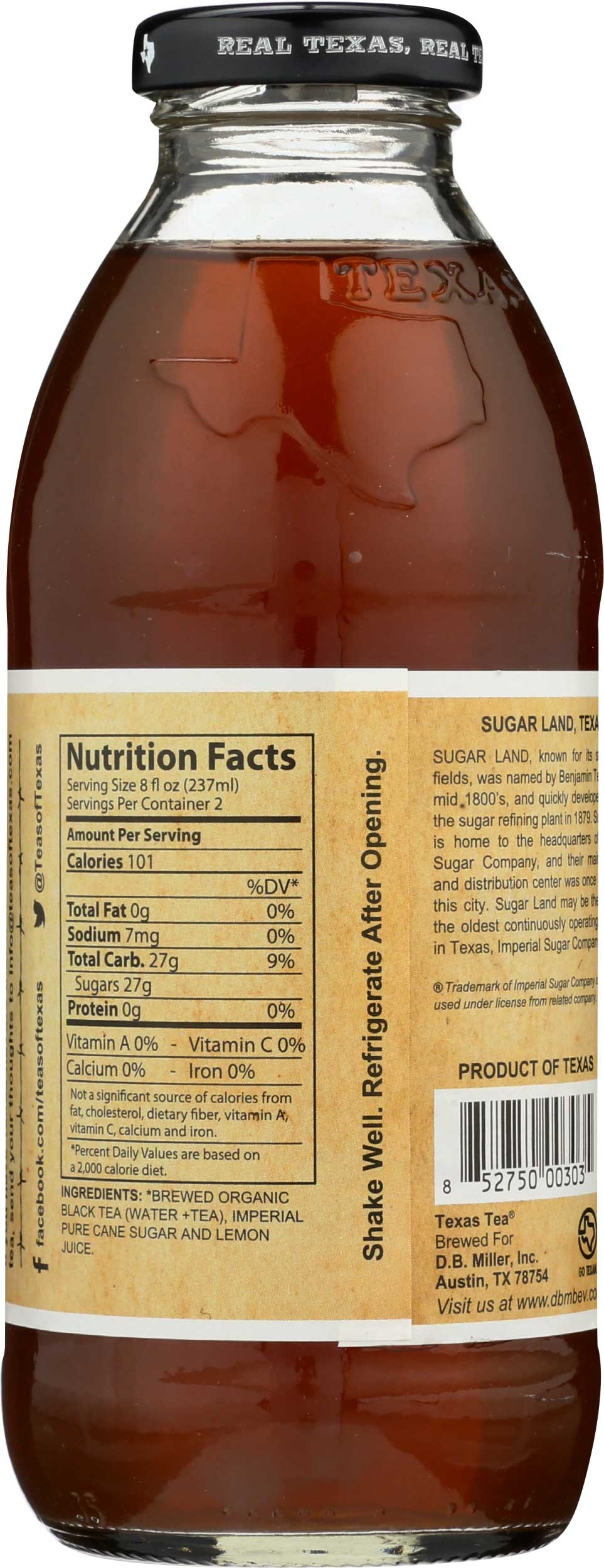 Texas Tea Sugar Land Sweet Tea, 16 Fluid Ounce -- 12 Per Case