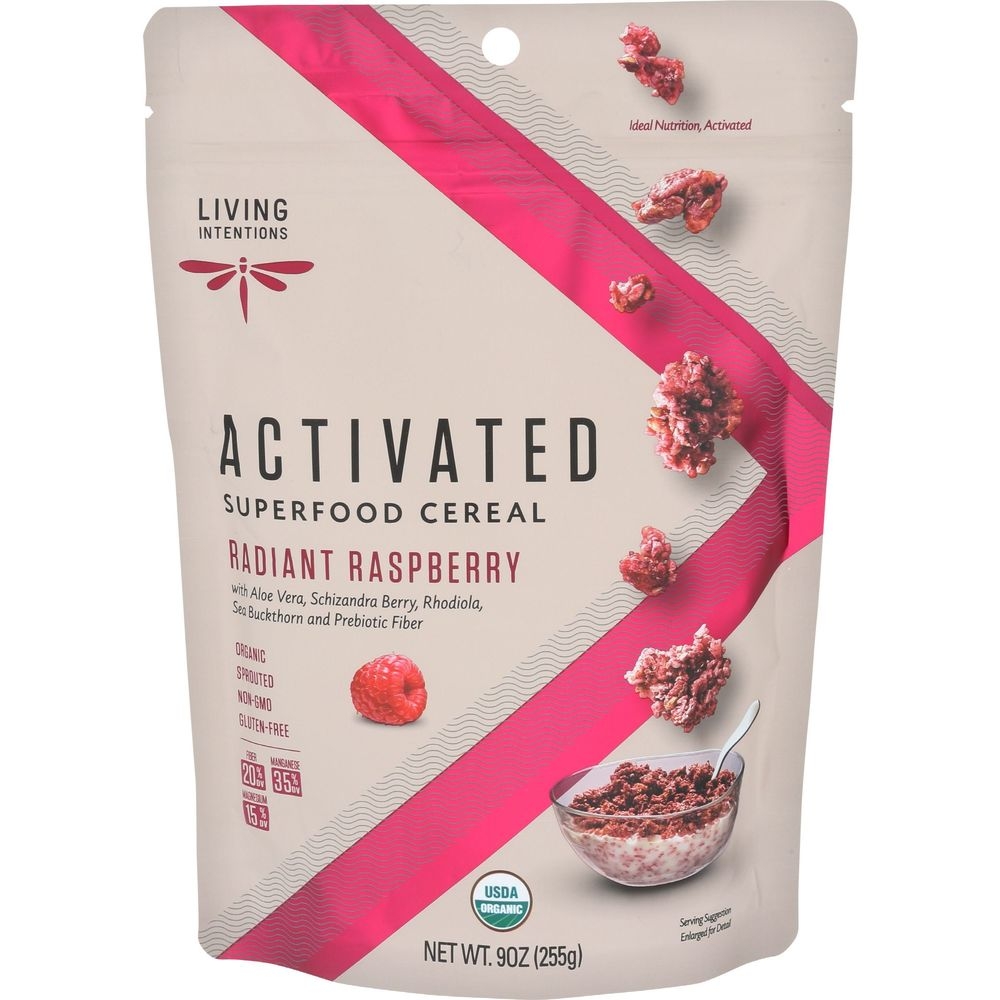 Living Intentions Organic Radiant Raspberry Activated Superfood Cereal, 9 Ounce -- 6 per case
