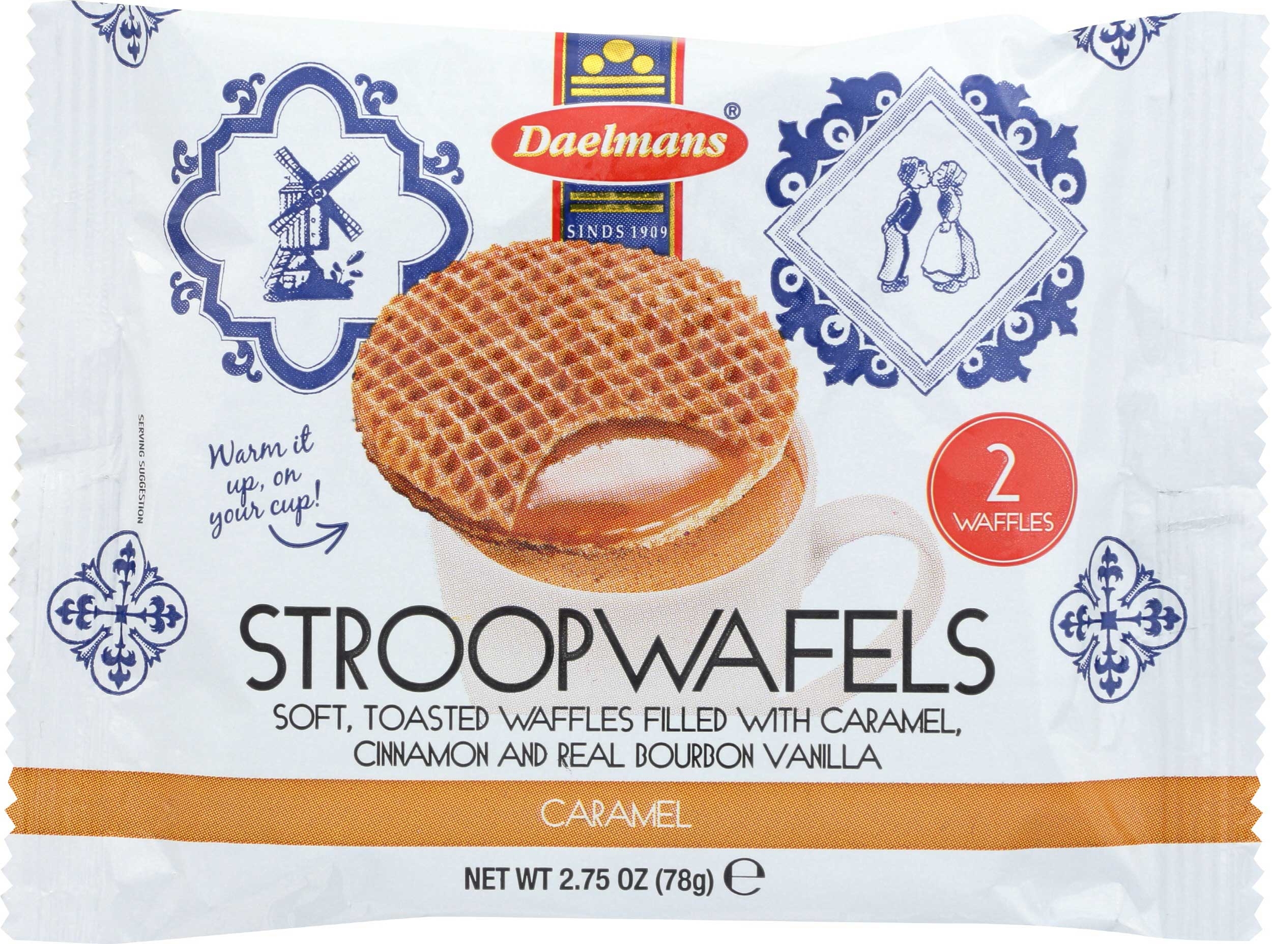 Daelmans Jumbo Caramel Stroopwafel - Duo Pack, 2.75 Ounce -- 12 per case