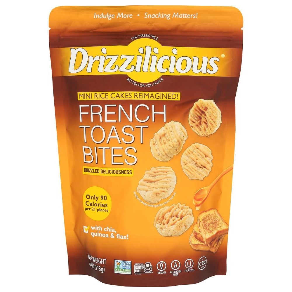 Drizzilicious Mini French Toast Bites Rice Cake, 4 Ounce -- 6 per case