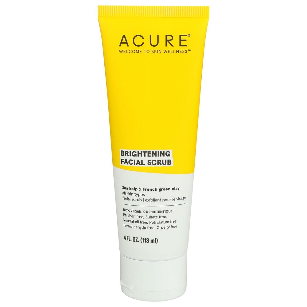 Acure Brightening Facial Scrub, 4 Fluid Ounce